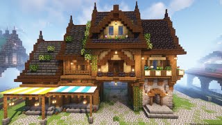 Minecraft  How to build a Medieval House  Tutorial Pathway House [upl. by Rozek]