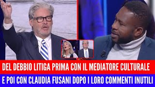 DEL DEBBIO SHOW DISTRUGGE FUSANI E IL MEDIATORE DURANTE LINTERVISTA AL CAPOTRENO AGGREDITO [upl. by Stewart]