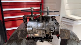 真夏のキャブレターオーバホールshovelheadショベルヘッド。I overhauled the carburetor on my bike [upl. by Jephthah]