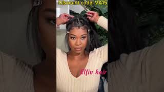 Glueless U Part Wig Protectively Install Beginners Friendly Wig From ElfinHair [upl. by Wyler230]