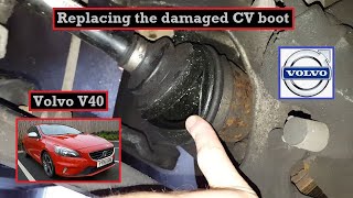 Episode 114  How to replace a driveshaft CV boot on a Volvo V40 [upl. by Houlberg]