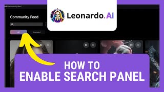 How to Enable the Search Panel in Leonardo AI [upl. by Aylad]