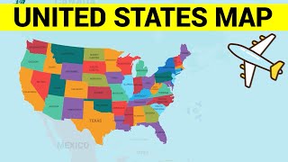 UNITED STATES MAP  Learn the States of USA on Map [upl. by Bithia186]