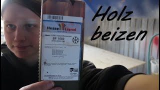 Beizen und lackieren einer 3S Massivholzplatte Tutorial [upl. by Eineeuq]