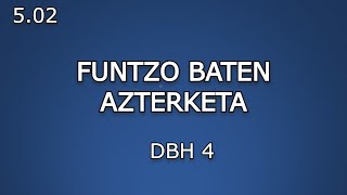 40502 Funtzio baten azterketa [upl. by Emsmus841]