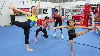 WHO WILL WIN FAMILY GYMNASTICS CHALLENGE [upl. by Aztinad]