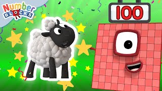 Counting Sheep with Numberblocks in the Spring 🌷🐑  Learn to Count 1 to 100  Fun for Kids [upl. by Ahsital]