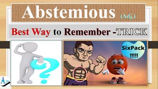 Abstemious How to MEMORIZE English vocabulary with tricks mnemonics synonyms antonyms examples [upl. by Zane203]