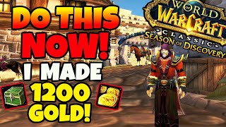 Do This NOW  I Made 1200 Gold in 5 Hours  Season of Discovery Goldmaking [upl. by Niotna]