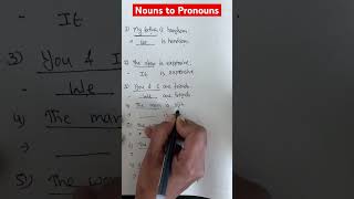 Nouns to pronouns english nounstopronouns pronoun englishgrammar phonic englishgrammar [upl. by Lytton]