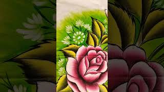 Rose paintingsimple fabric painting designfabricpainting​ flowerpainting​ shorts​shortvideoart [upl. by Atkinson]