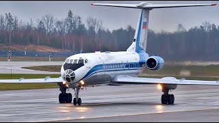 Tupolev Tu134 saying goodbye shaking his wings and taking off as a fighter jet Aerobatics [upl. by Marley382]