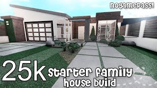 25K BLOXBURG STARTER FAMILY HOUSEBUILD NO GAMEPASS [upl. by Terena]