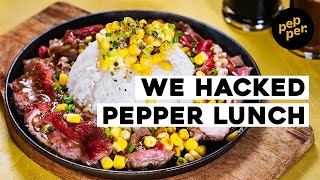 Pepper Lunch Beef Pepper Rice Recipe How to Make the Sizzling Plate at Home  Food Hack • Pepperph [upl. by Syah]