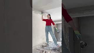 How to Prepare Tiles Wall ​ Wall paint​ Fast amp Beauty part 6014 [upl. by Acilegna]