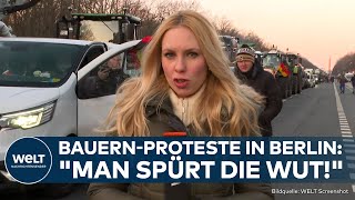 BAUERNPROTESTE IN BERLIN quotMan spürt die Wutquot [upl. by Perlie]