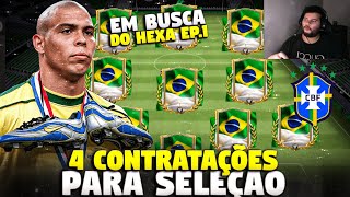 NOVA SERIE🇧🇷❤️ 4 CONTRATAÇÕES EM BUSCA DO HEXA EP1 FC MOBILE [upl. by Suoicerp992]