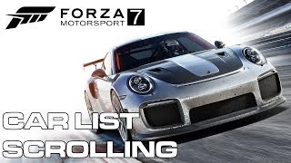 Forza Motorsport 7 Scrolling Through Car List NOT ALL CARS [upl. by Nitsoj]