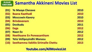 Samantha Akkineni Movies List [upl. by Ahsien]