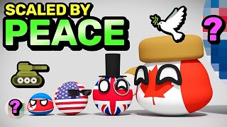 COUNTRIES SCALED BY PEACEFULNESS  Countryballs Animation [upl. by Ardnatal]