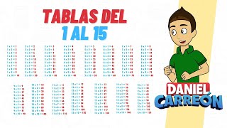 TABLAS DE 1 AL 15 Super facil  Para principiantes [upl. by Aryan674]