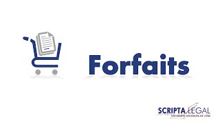 Fonctionnement des forfaits sur ScriptaLegalcom [upl. by Medrek157]