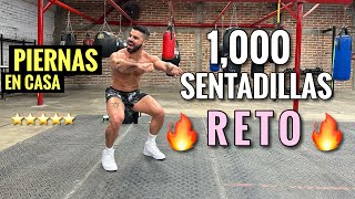 Ejercicios de PIERNAS Y GLUTEOS en Casa 40 Minutos Reto de 1000 Sentadillas SIN MATERIAL [upl. by Aleina512]