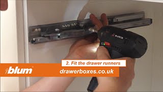 Blum Tandembox Antaro  deep replacement kitchen drawer box  2 of 3 Fit the drawer runners [upl. by Madlen]