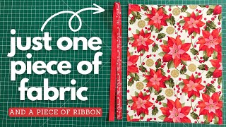 10 Minute Christmas Fabric Gift Bag Tutorial [upl. by Tracy]