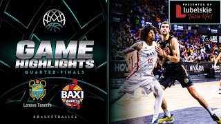 Lenovo Tenerife v BAXI Manresa  Quarter Finals Game 1  HL  Basketball Champions League 202223 [upl. by Anelrats]