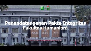 Penandatanganan Pakta integritas Fakultas Humaniora [upl. by Thetos444]