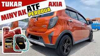 Cara tukar minyak gearbox auto ATF transmission perodua axia bezza myvi lagi best 40ribuKM🙏🏻🙏🏻 [upl. by Tamarah]