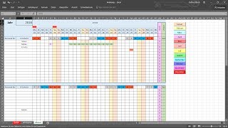 Excel Schichtplan erstellen Monatsübersicht aus Jahresplan [upl. by Waldner]