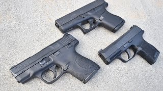 P365 Vs MampP Shield Vs Glock 43Clash Of Concealed Carry [upl. by Gniy]