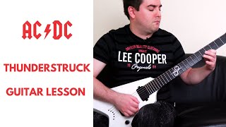 Thunderstruck Guitar Lesson  How to Play [upl. by Nahtanoj829]