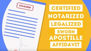 All Types of Official Translations  Difference Between Certified and Notarized Translations [upl. by Ahsiened]