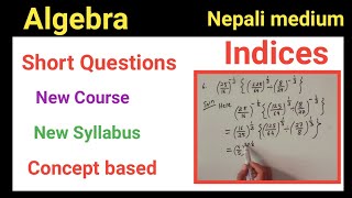 Indices Basic important short Questions e  New course class 98  class 9 math indices in nepali [upl. by Sedgewinn38]