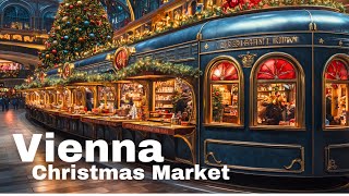 Vienna Christmas Market at Night  A Winter Wonderland in 2024 [upl. by Ern]