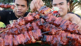 OUTDOOR COOKING  FILIPINO STYLE BARBECUE MUKBANG HD [upl. by Nancie]