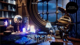 Harry Potter Ravenclaw Study Library Room 💙 Cozy Hogwarts Aesthetic I 2 Hrs 📜🗝️ [upl. by Chiarra]