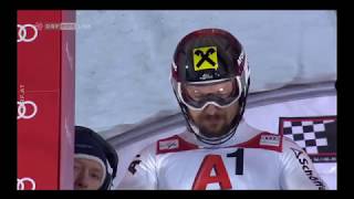 Marcel Hirscher  Slalom Schladming 2018 2 DG [upl. by Yllitnahc]