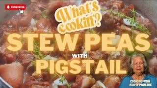 TRADITIONAL JAMAICAN STEW PEAS must have PIGSTAIL [upl. by Yddub222]