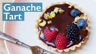 How to make a Ganache Tart  Delicious Vegan Dessert [upl. by Ecnerewal426]