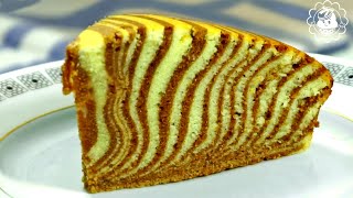 Торт зебра  Очень влажный и вкусный бисквит  Простой рецепт Zebra cake recipe [upl. by Nosna]