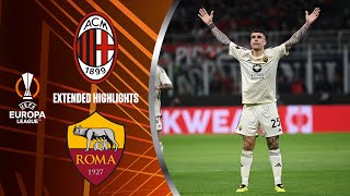 AC Milan vs Roma Extended Highlights  UEL QuarterFinals 1st Leg  CBS Sports Golazo [upl. by Einial]