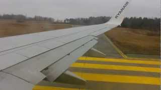 HD Ryanair 737  Very rough takeoff from Oslo Rygge with DEICE [upl. by Queena]