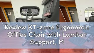 Review KTzone Ergonomic Office Chair with Lumbar Support Mesh Desk Chair with 4D Adjustable Arms [upl. by Brett744]