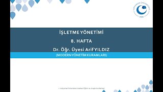 İŞLETME YÖNETİMİ  MODERN YÖNETİM KURAMLARI [upl. by Chainey617]