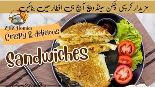 How To Make Crispy Sandwich Recipe By ZHZHomies  What to make in Iftar Recipe  lunch recipes [upl. by Mitchael]