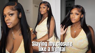 Glueless Side Part 5x5 HD Closure Wig install  Beginner Friendly  ASTERIA HAIR [upl. by Mathe]